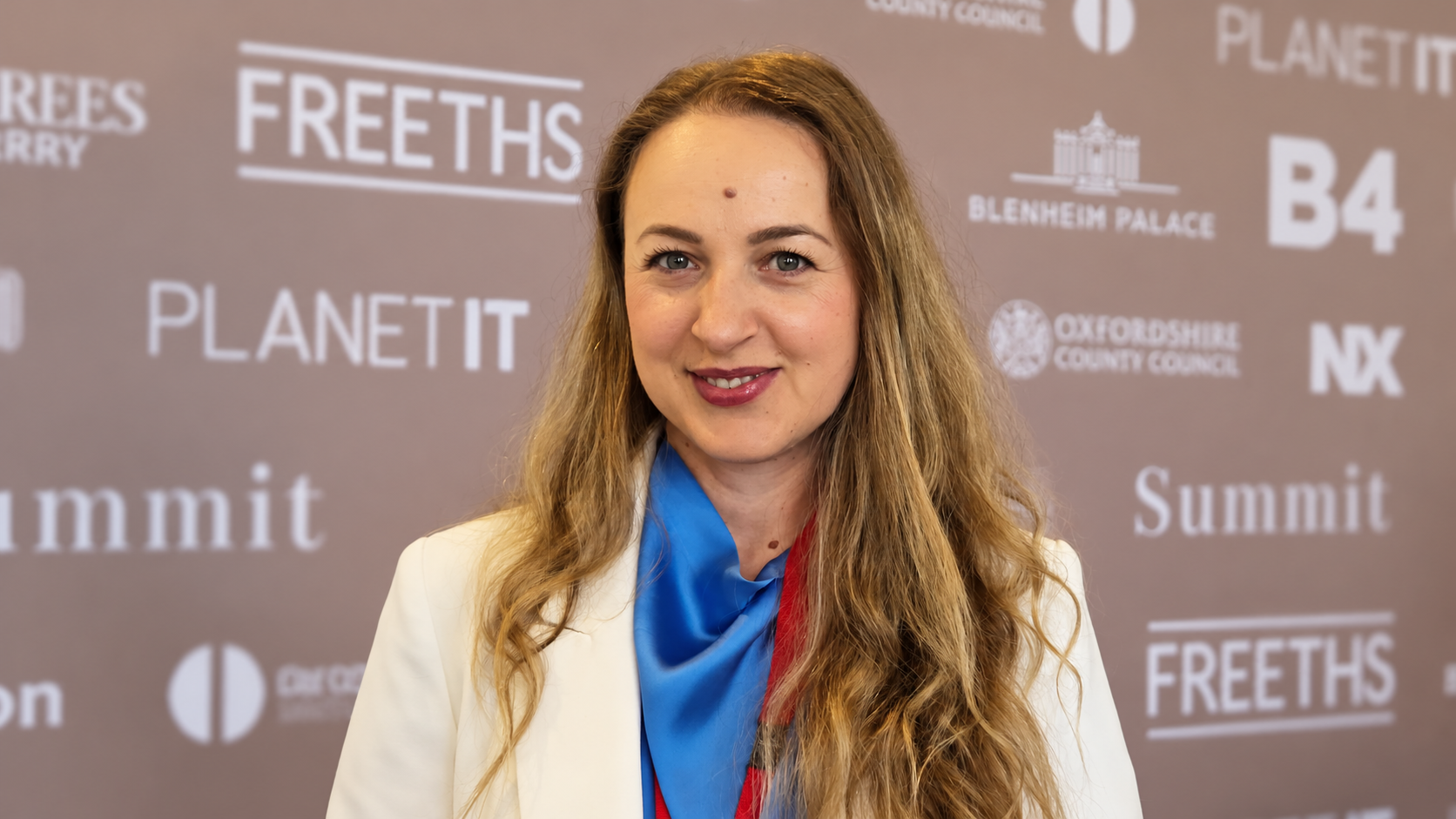 Professional Conference Portrait with Branded Backdrop