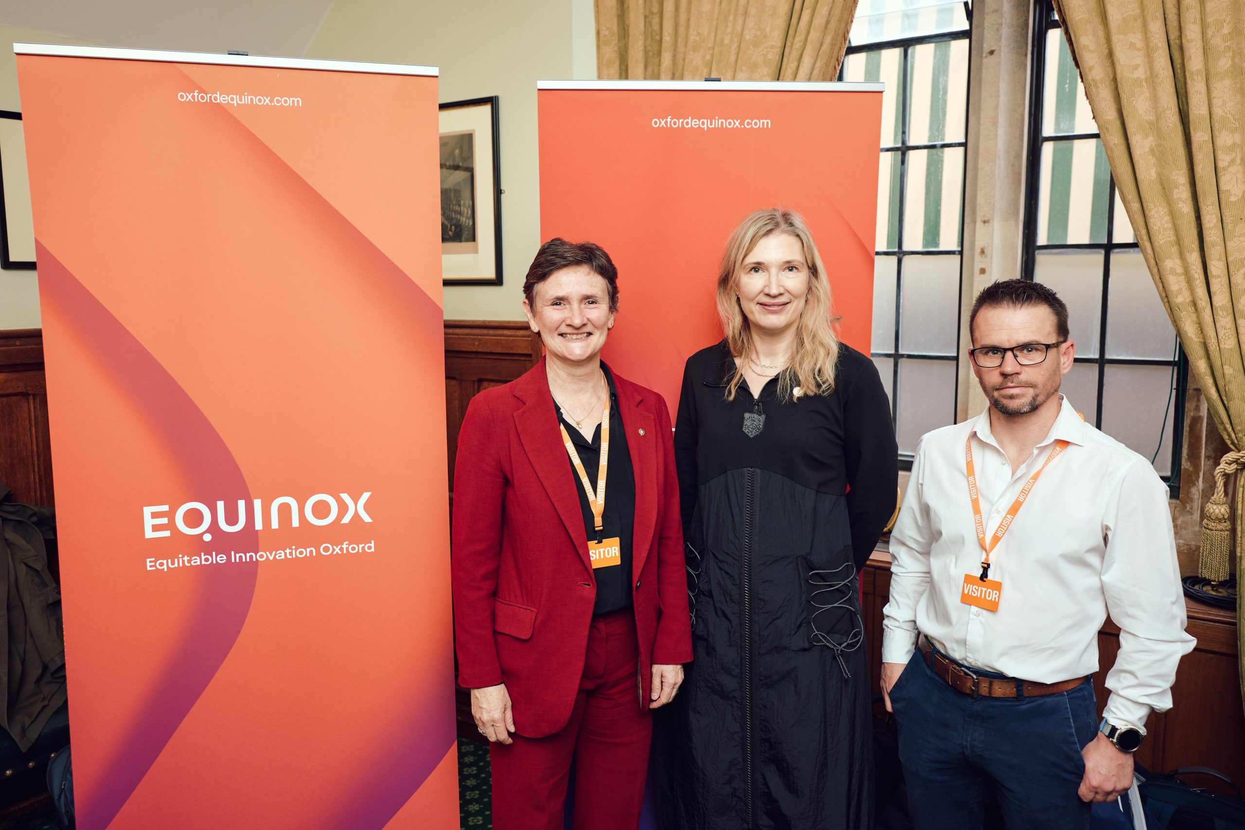 Professor Irene Tracey Dr Olga Kozlova and Peter Leek CSO of Oxford Quantum Circuits launching Equinoxs 2035 Strategy at the House of Commons scaled